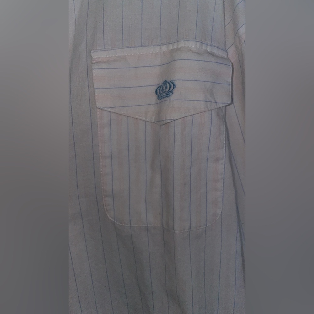 Victoria's Secret Light Blue Striped Shirt - Picture 3 of 4